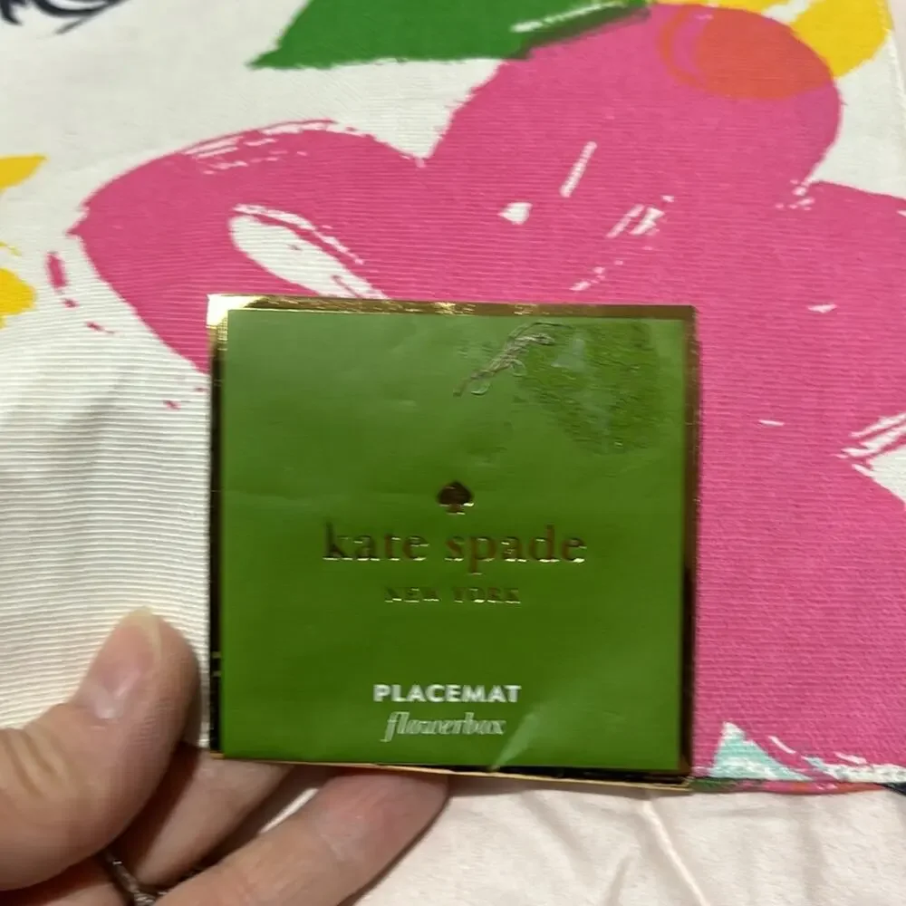 Kate Spade floral placemat flowerbox pattern flower box nwt perfect